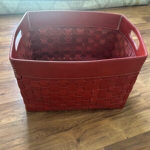 HD Red Leather Basket